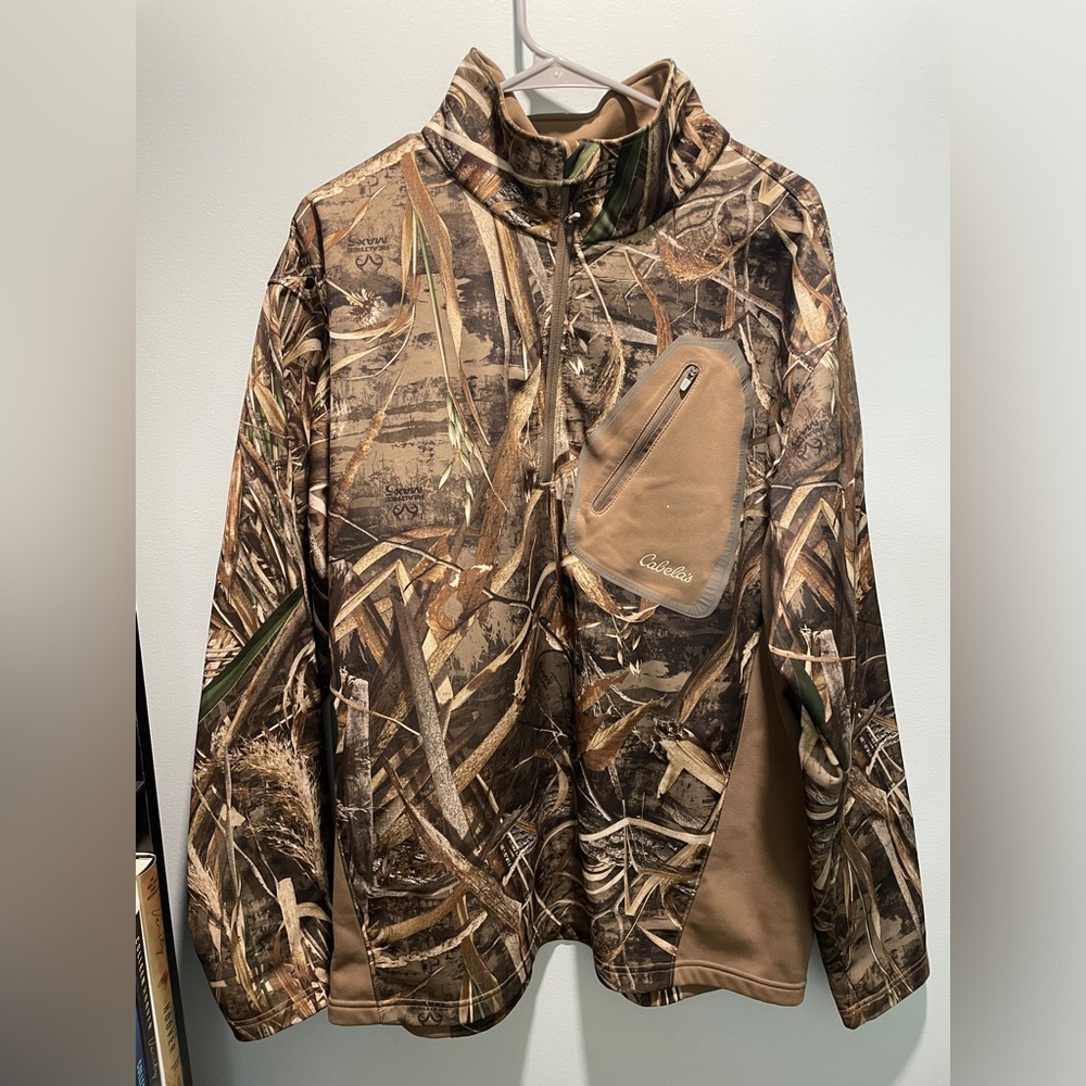 Cabela’s Camo 3/4 Zip Jacket - Size XL